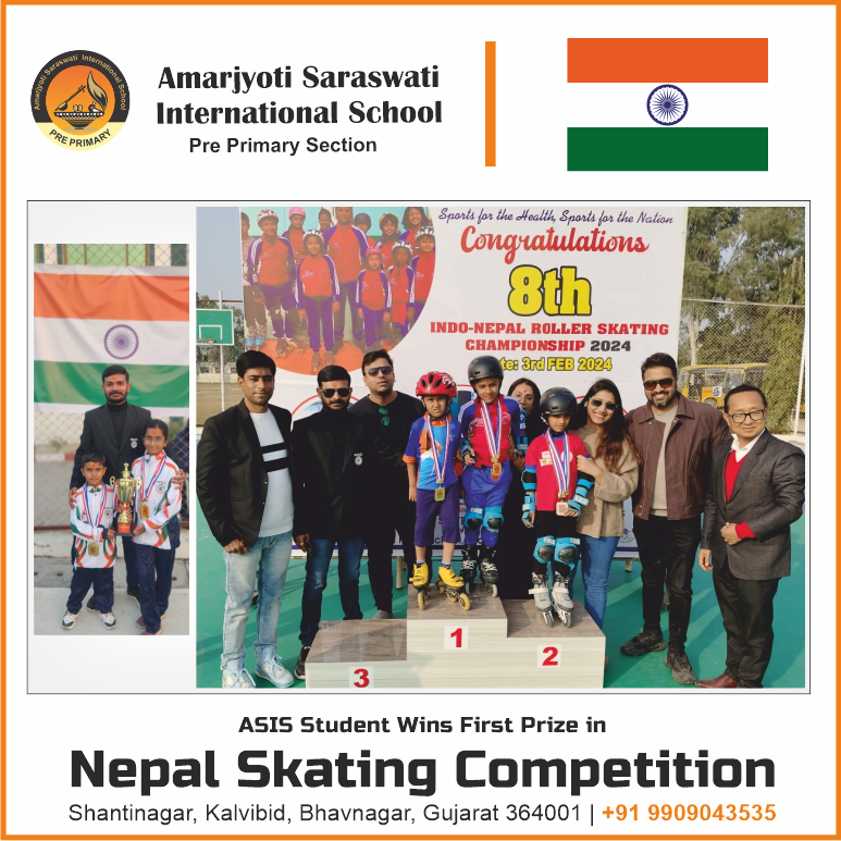 ASIS Student Wins First Prize in Nepal Skating Competition